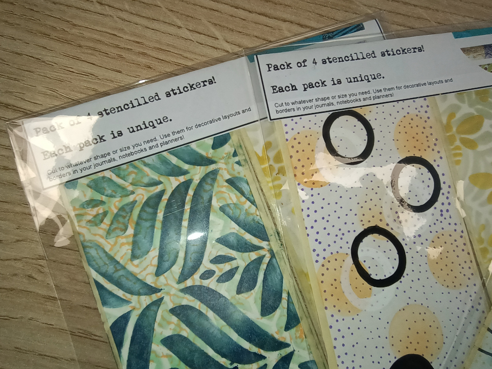 pack of four stencilled stickers - Image 3