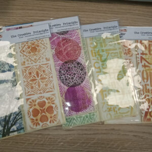 pack of four stencilled stickers